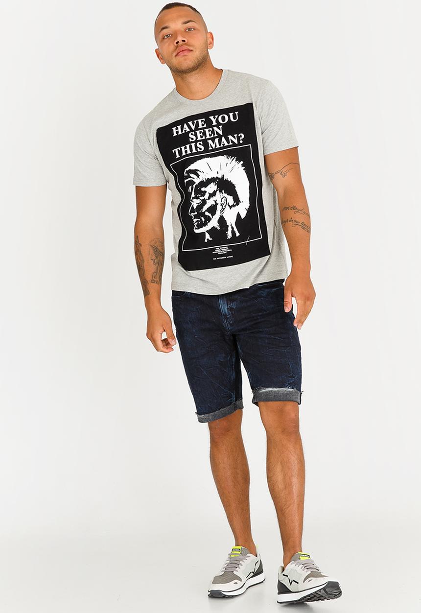 Diesel  - T-Joe Stone Wash T-shirt Grey Melange