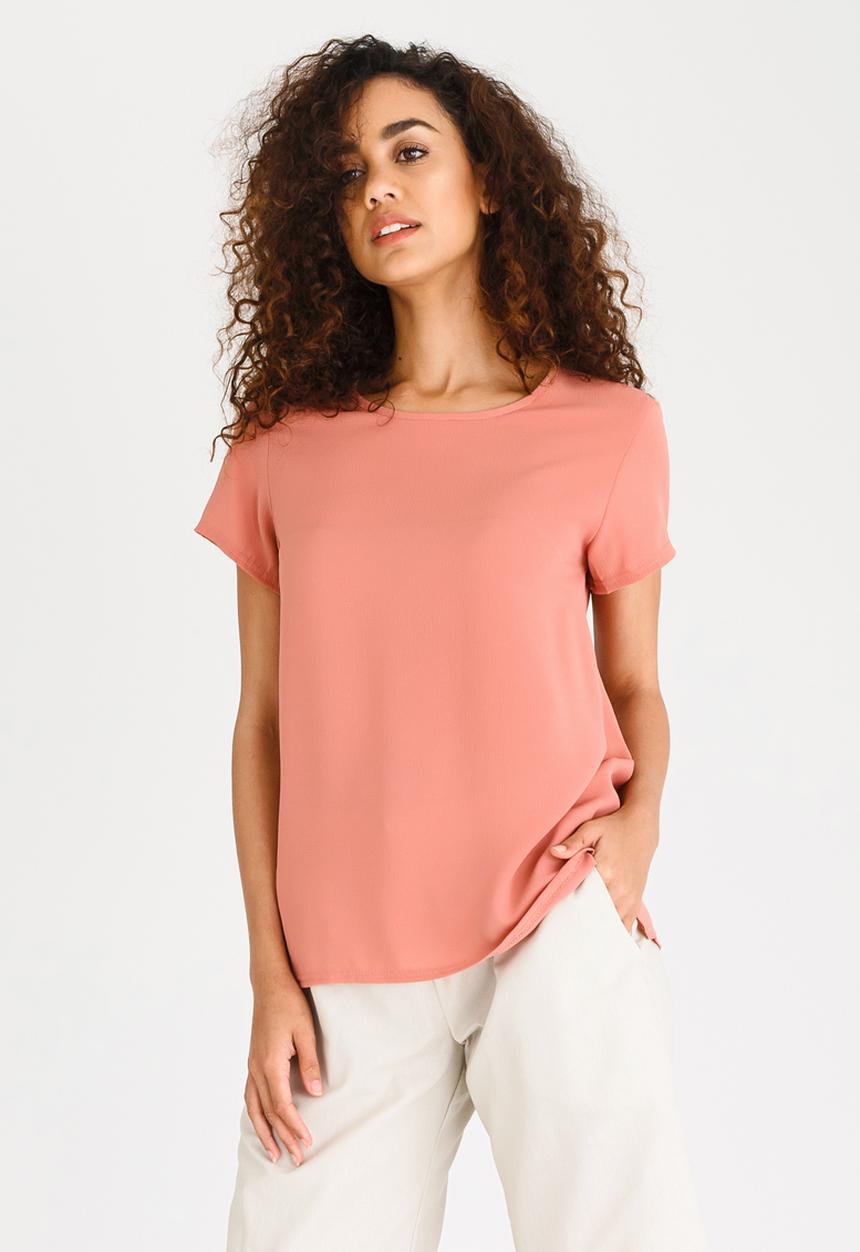 edit - Easy Fit Short Sleeve Blouse Peach