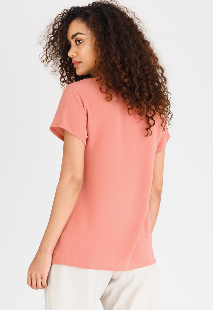 edit - Easy Fit Short Sleeve Blouse Peach
