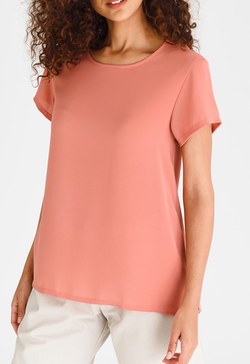 edit - Easy Fit Short Sleeve Blouse Peach