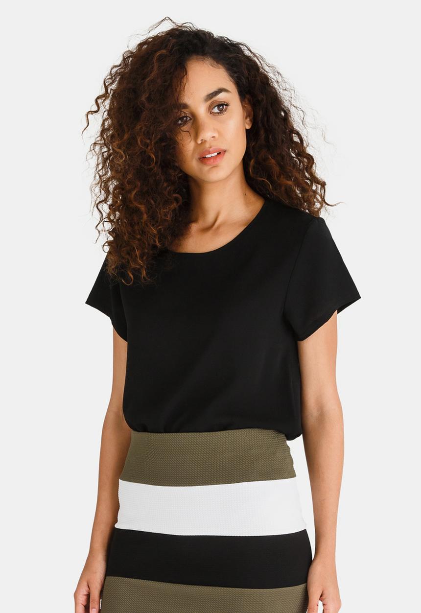 edit - Easy Fit Short Sleeve Blouse Black