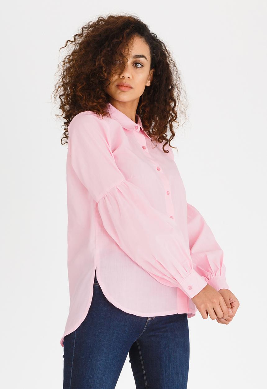 edit - Longsleeve Shirt with Sleeve Detail Pale Pink