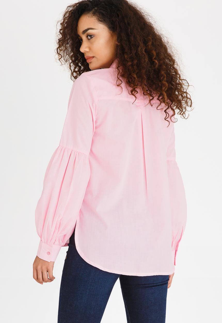 edit - Longsleeve Shirt with Sleeve Detail Pale Pink