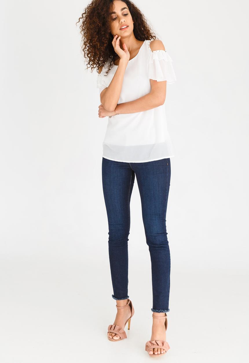 edit - Tier Blouse with Frill White