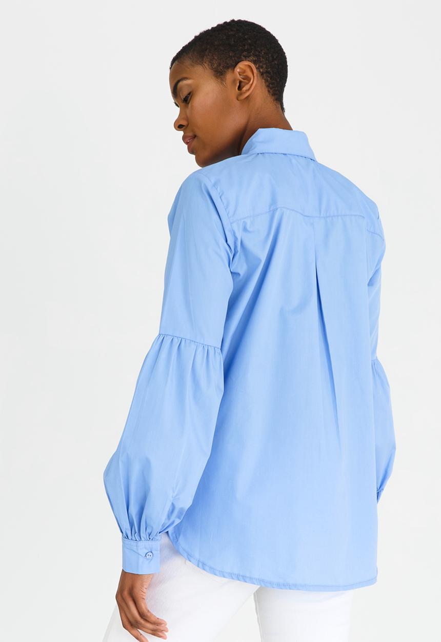 edit - Longsleeve Shirt with Sleeve Detail Pale Blue