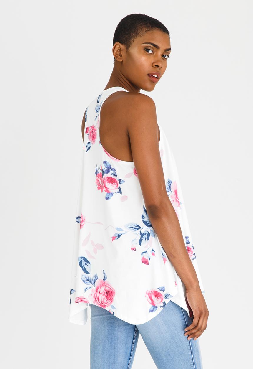 edit - Knit Racer Back Top Multi-colour