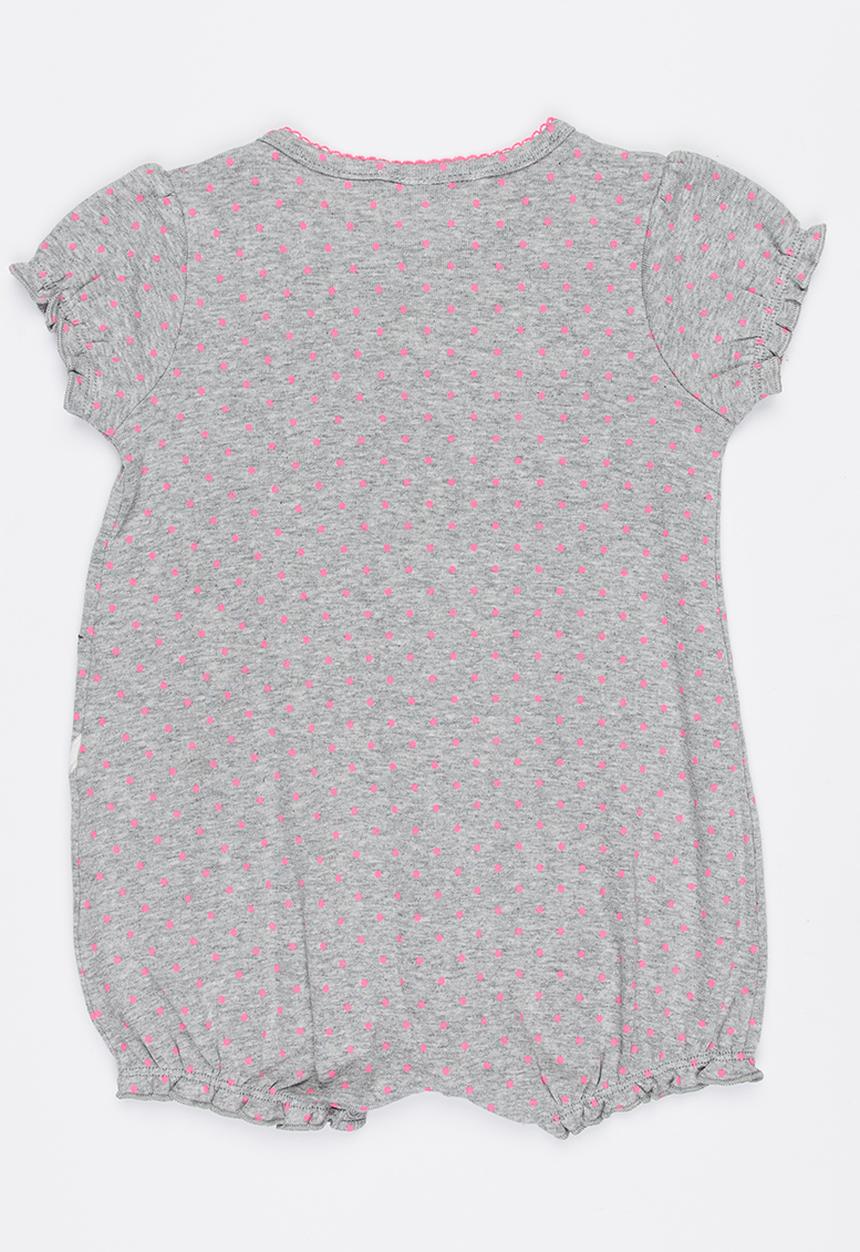 Pop Candy - Kitty Applique Romper Grey