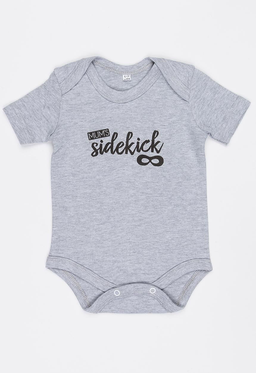 Funky Shop - Slogan Baby Grow Grey