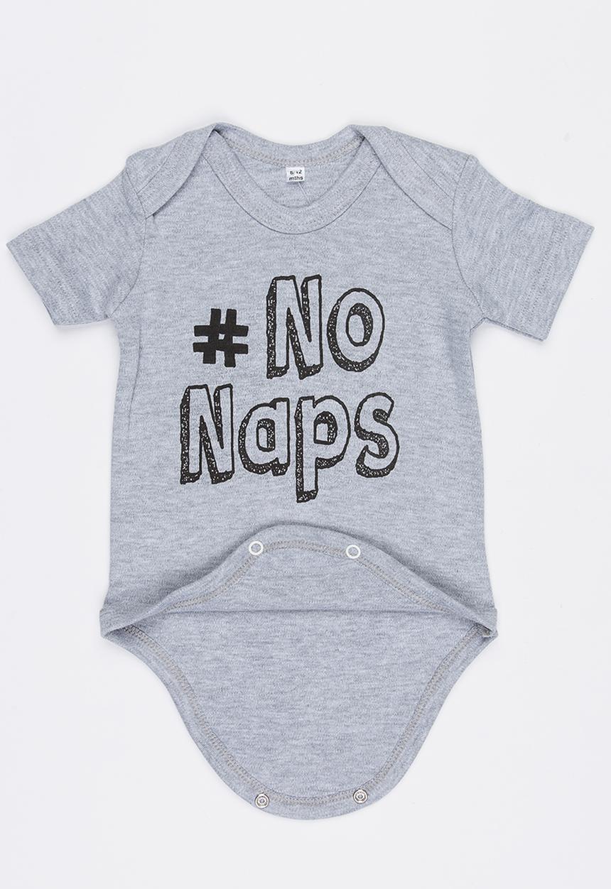 Funky Shop - Slogan Baby Grow Grey