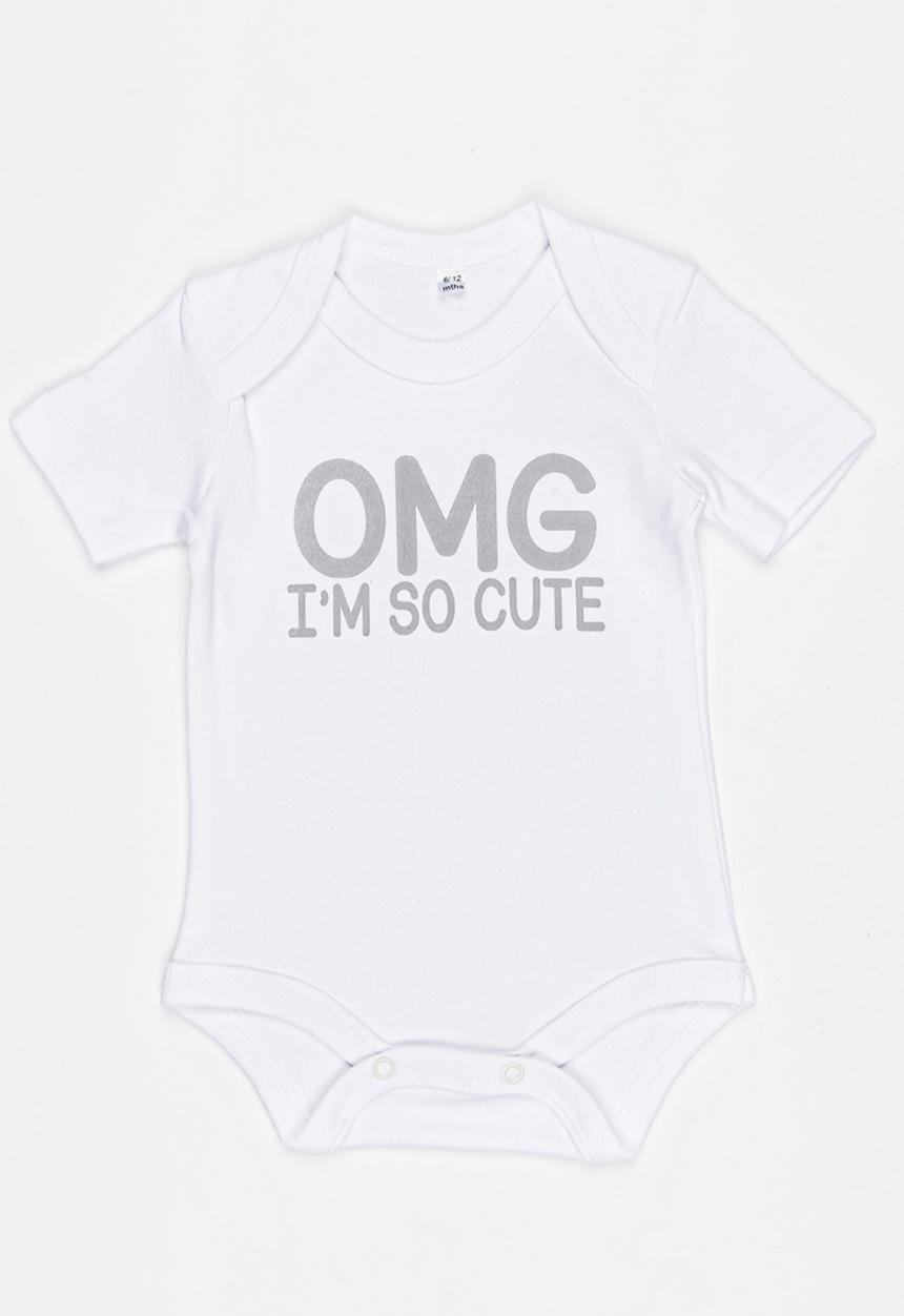 Funky Shop - Slogan Baby Grow White