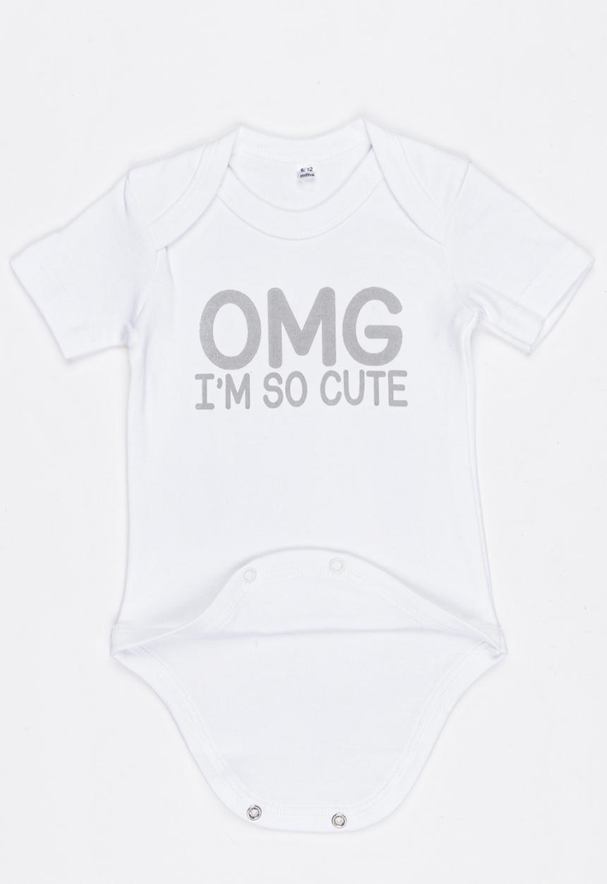 Funky Shop - Slogan Baby Grow White