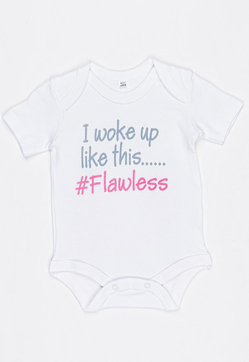 Funky Shop - Slogan Baby Grow White