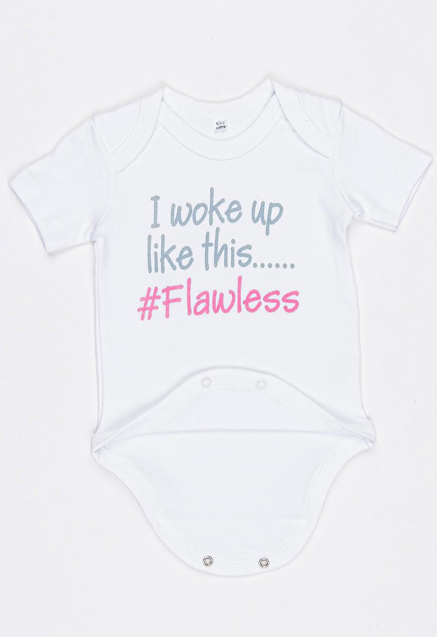 Funky Shop - Slogan Baby Grow White
