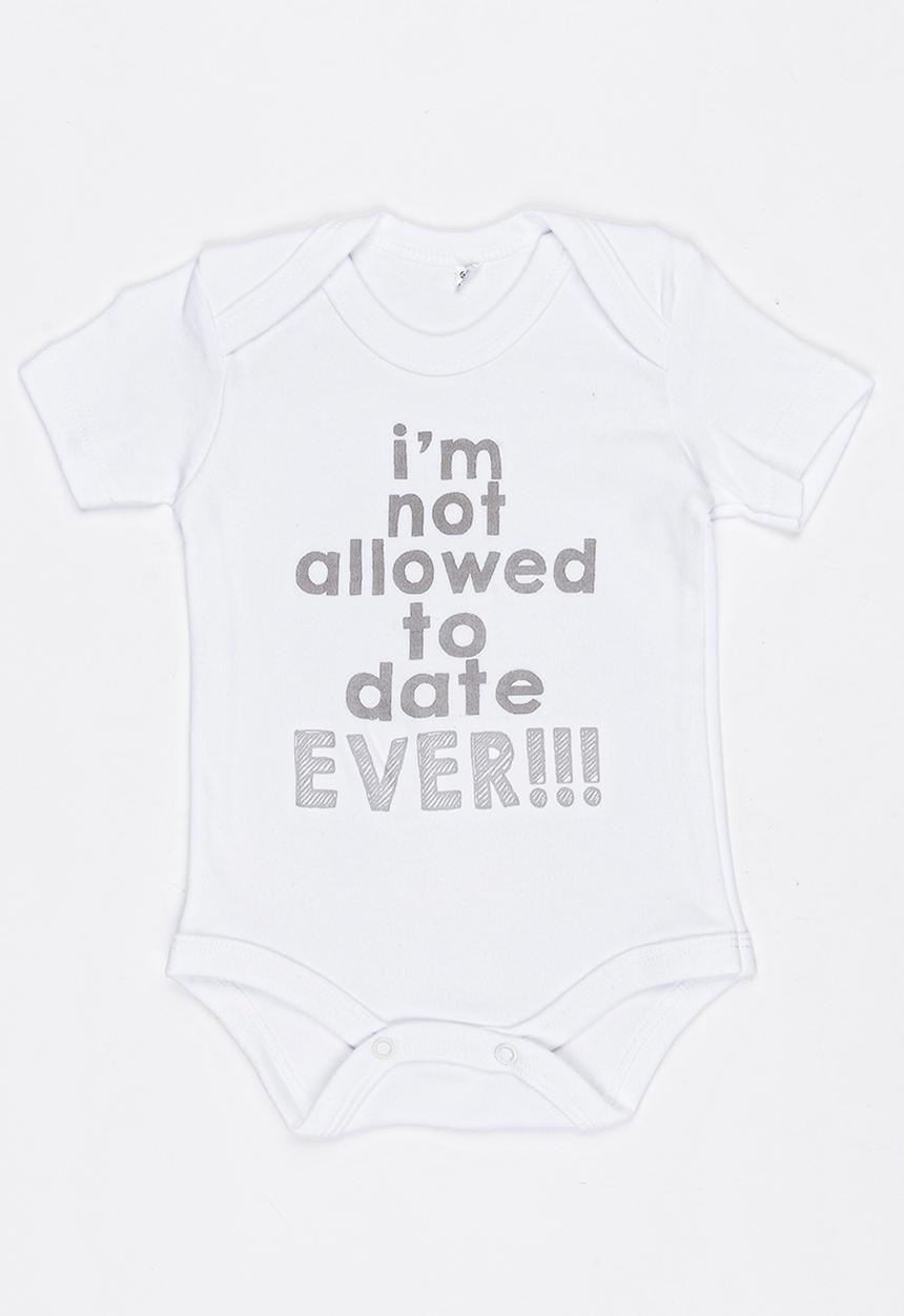 Funky Shop - Slogan Baby Grow White