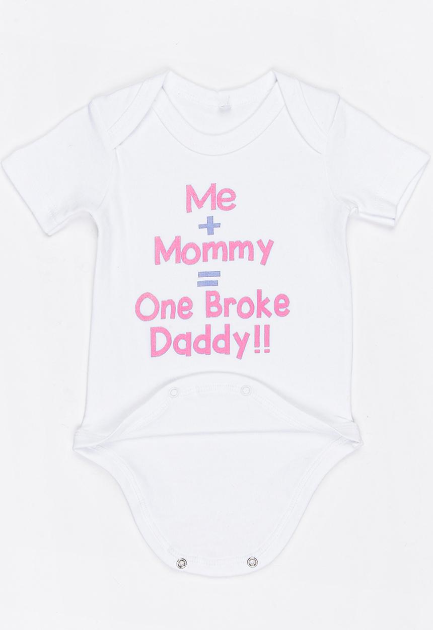 Funky Shop - Slogan Baby Grow White