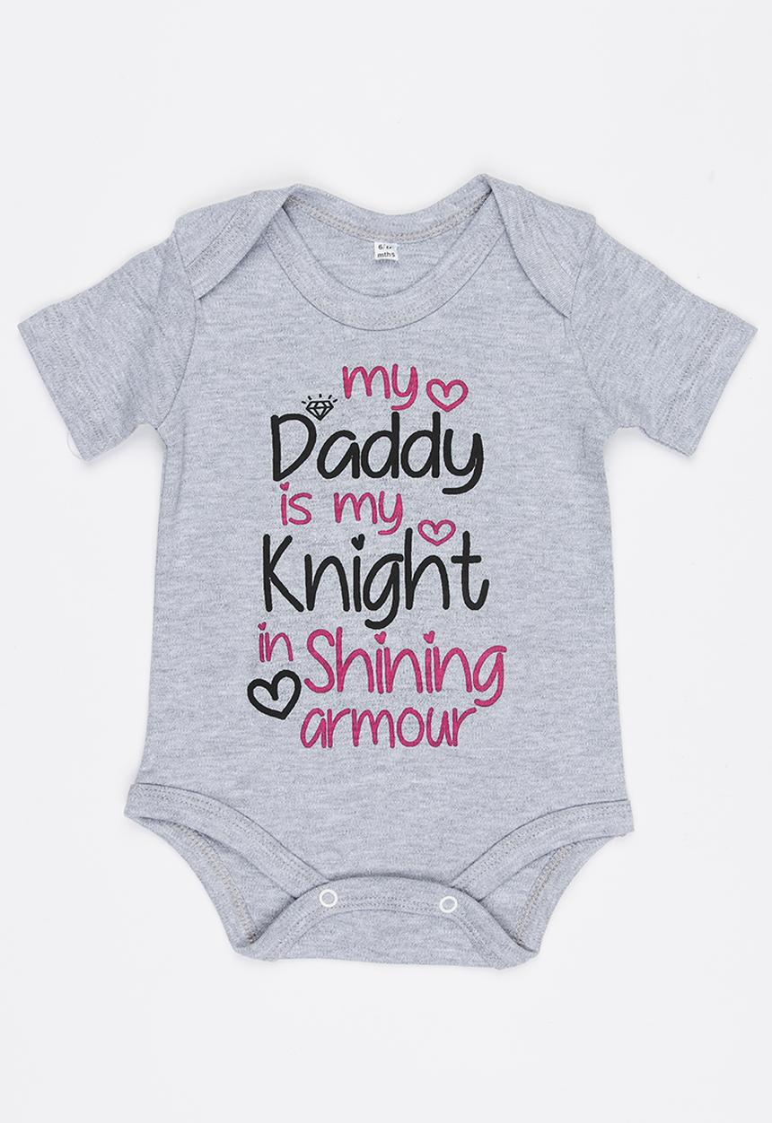 Funky Shop - Slogan Baby Grow Grey