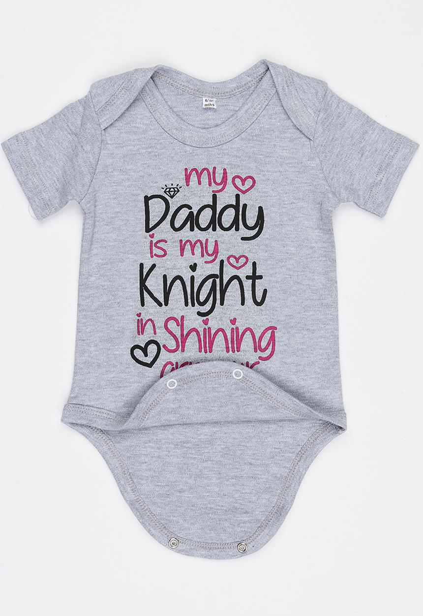 Funky Shop - Slogan Baby Grow Grey