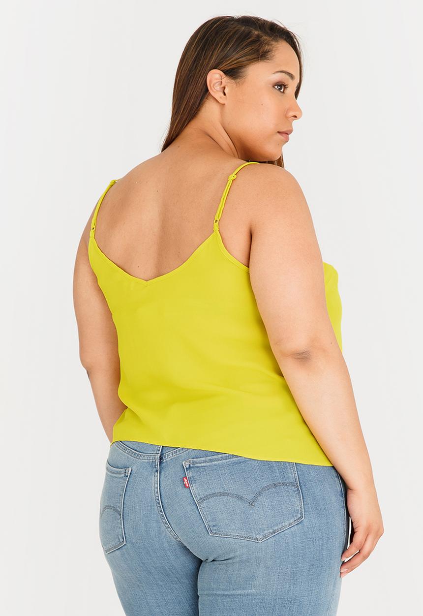 STYLE REPUBLIC PLUS - V-neck Cami Chartreuse
