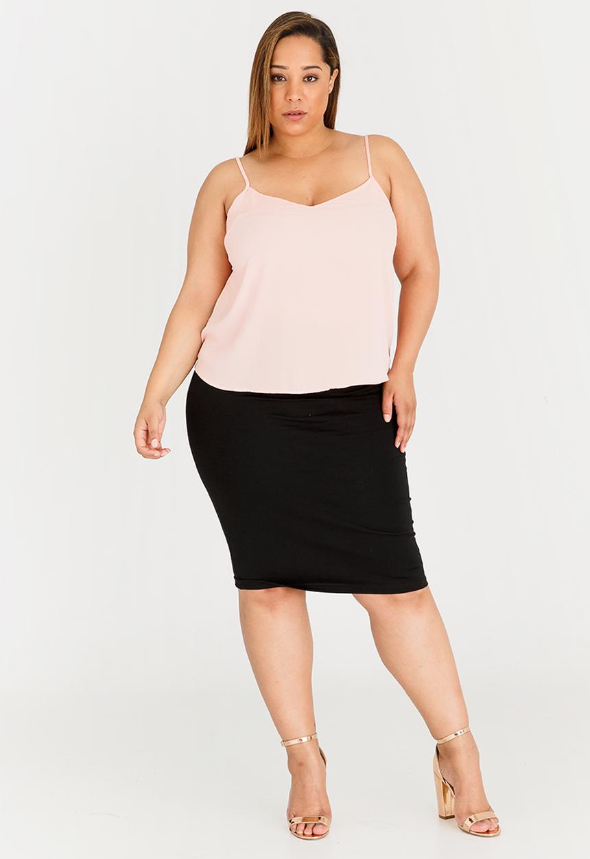 STYLE REPUBLIC PLUS - V-neck Cami Mid Pink