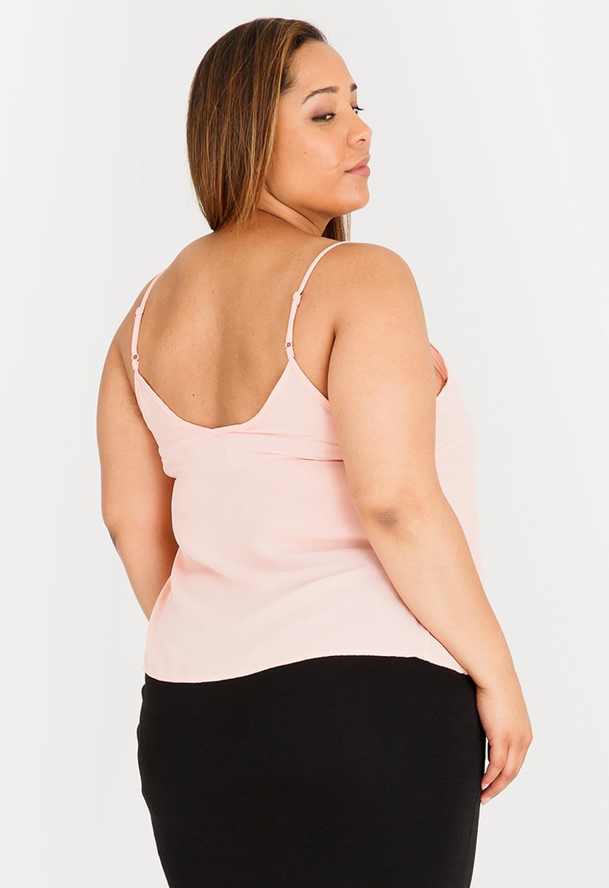 STYLE REPUBLIC PLUS - V-neck Cami Mid Pink