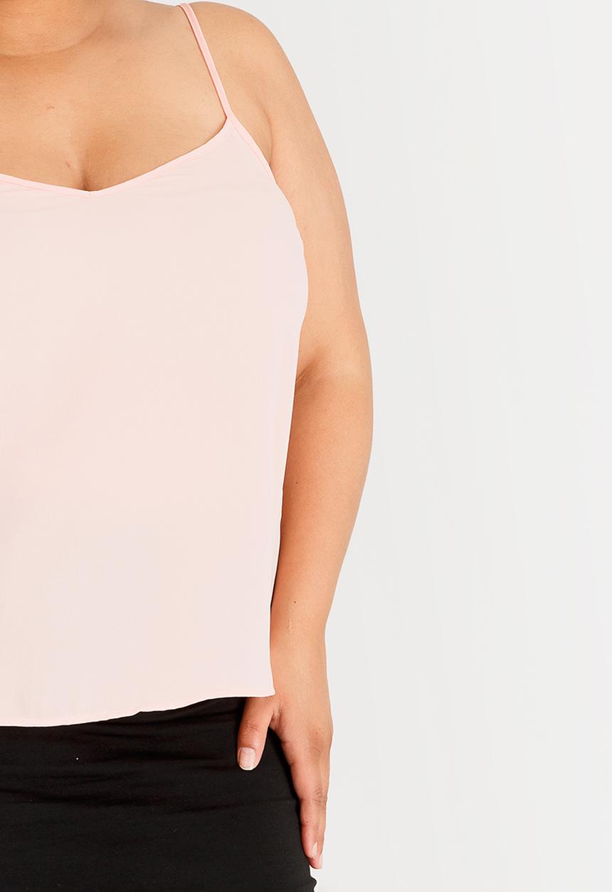 STYLE REPUBLIC PLUS - V-neck Cami Mid Pink
