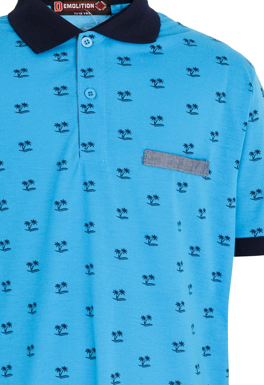 Twin Clothing - Boys Golfer Tee Turquoise