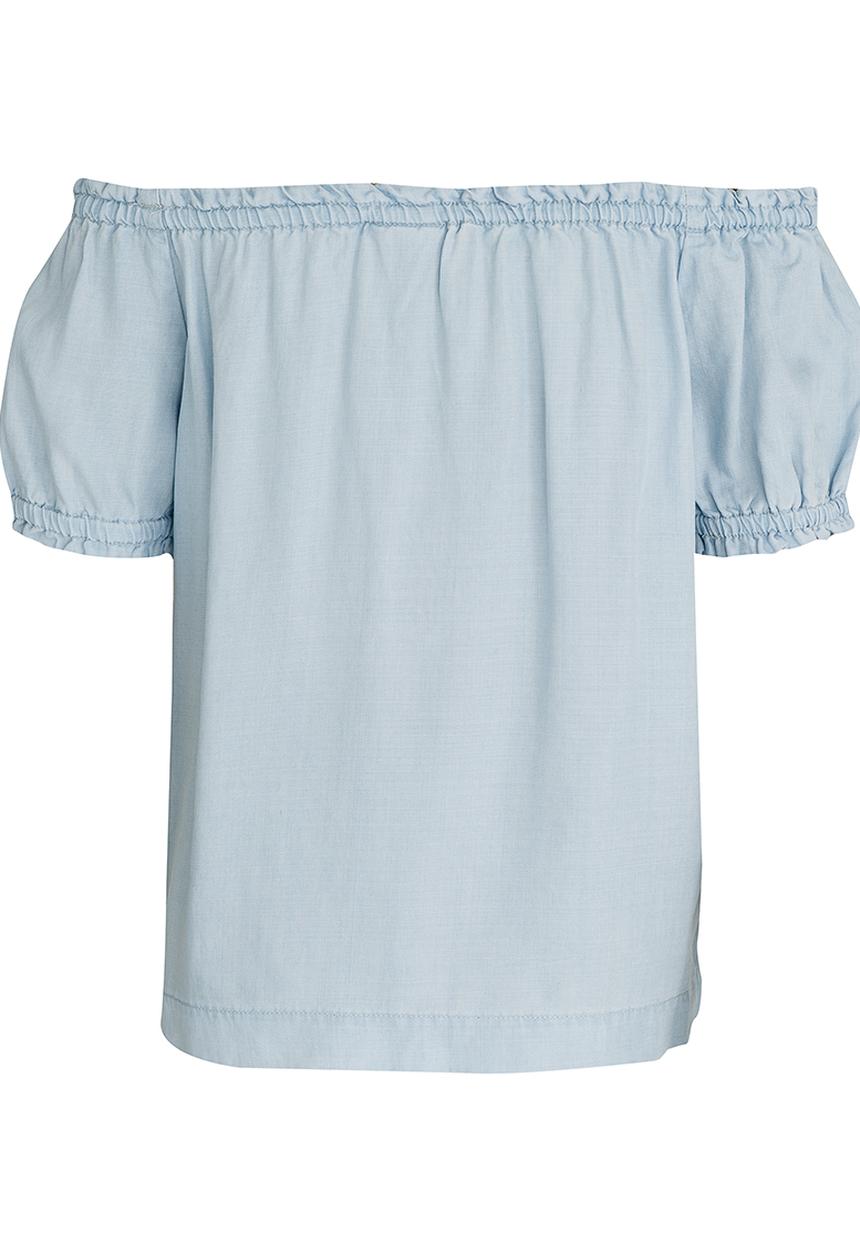 Name It - Bardot Blouse Pale Blue