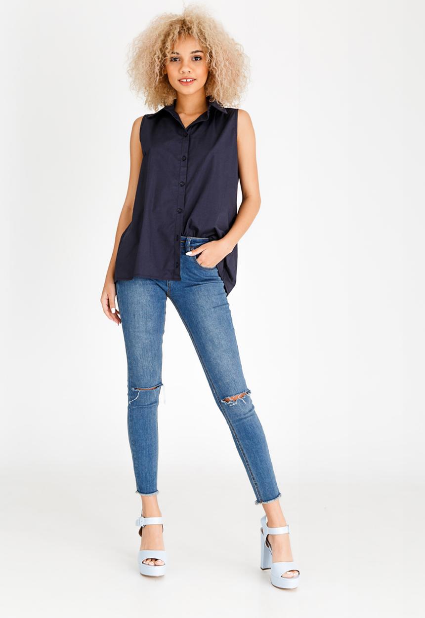 STYLE REPUBLIC - Lace-up Shirt Navy