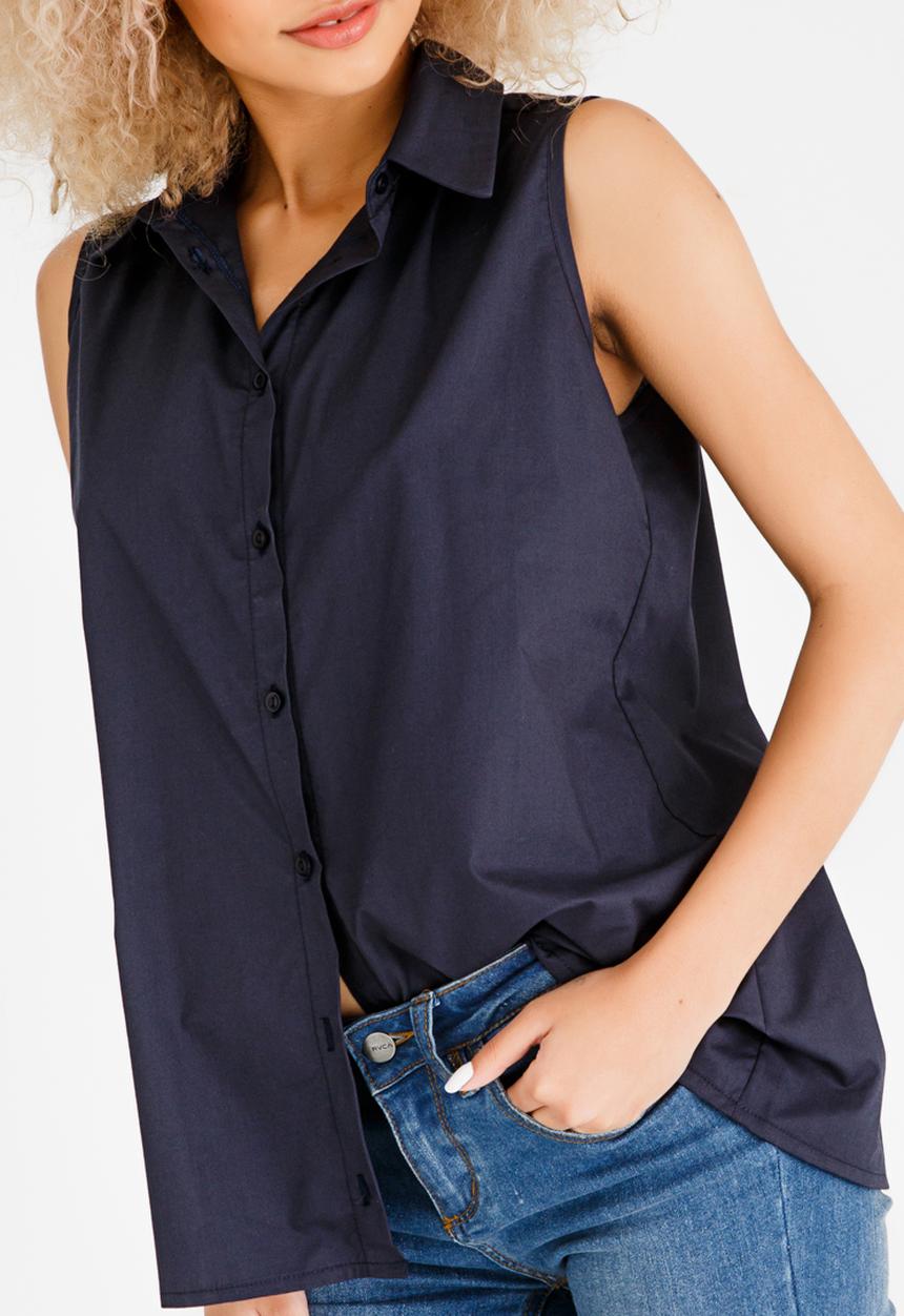 STYLE REPUBLIC - Lace-up Shirt Navy