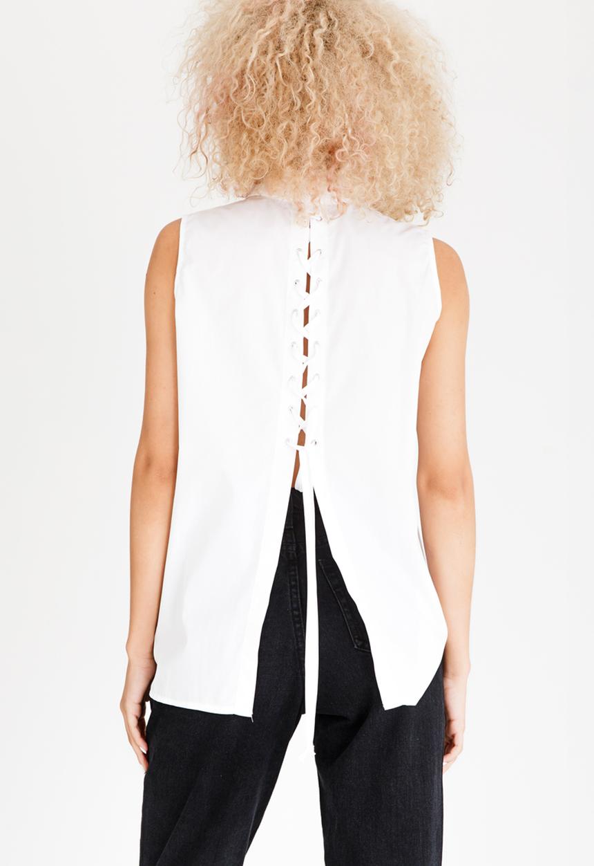 STYLE REPUBLIC - Lace-up Shirt White