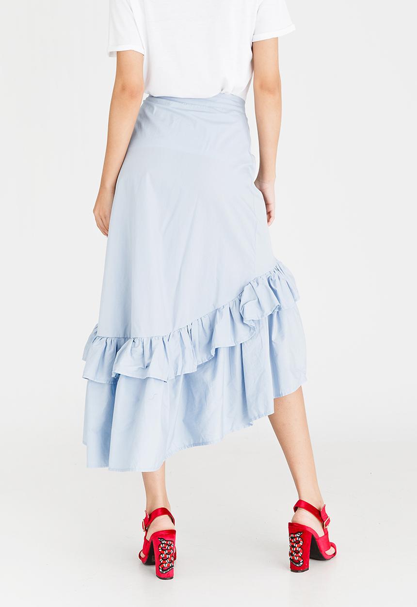 STYLE REPUBLIC - High Low Frill Skirt Pale Blue