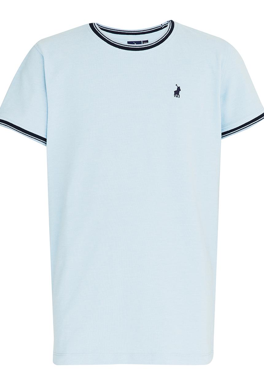 POLO - Pique SS Crew Neck Pale Blue