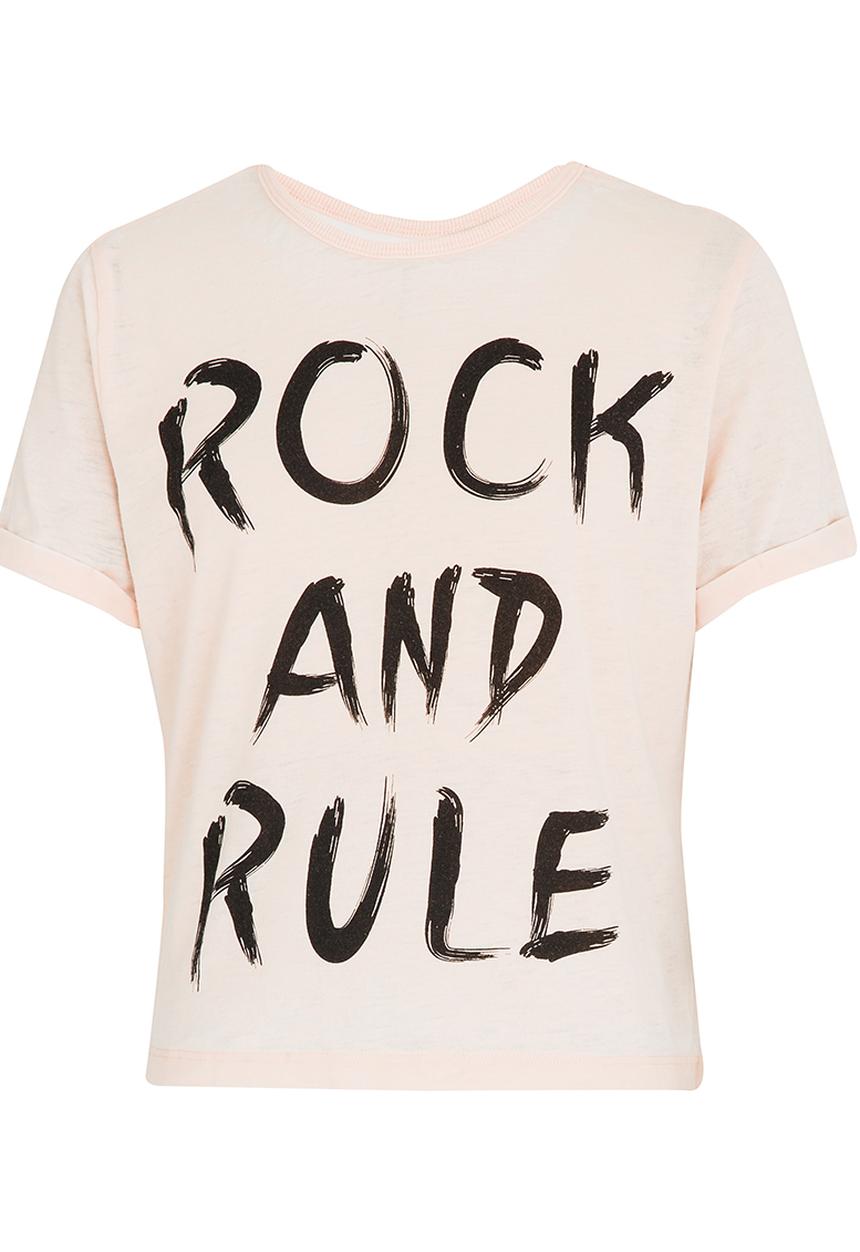 Name It - Printed Boxy Tee Pale Pink