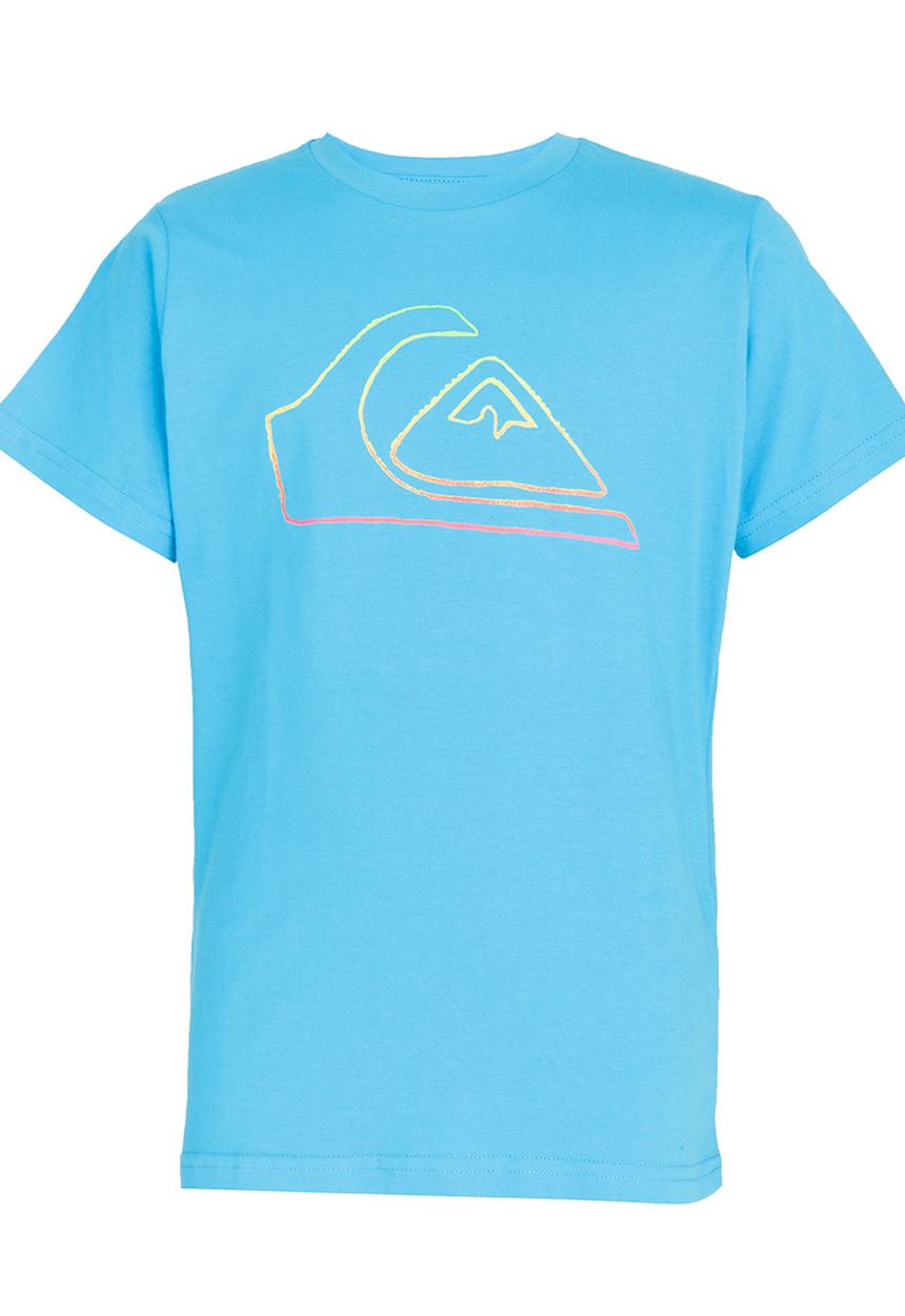 Quiksilver - Mountain Jungle  Boys Tee Mid Blue