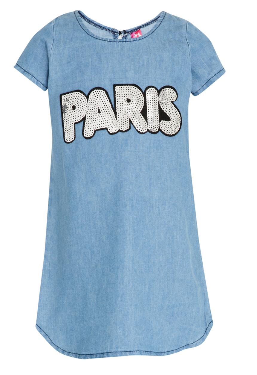 Twin Clothing - Babydoll Denim Dress Mid Blue