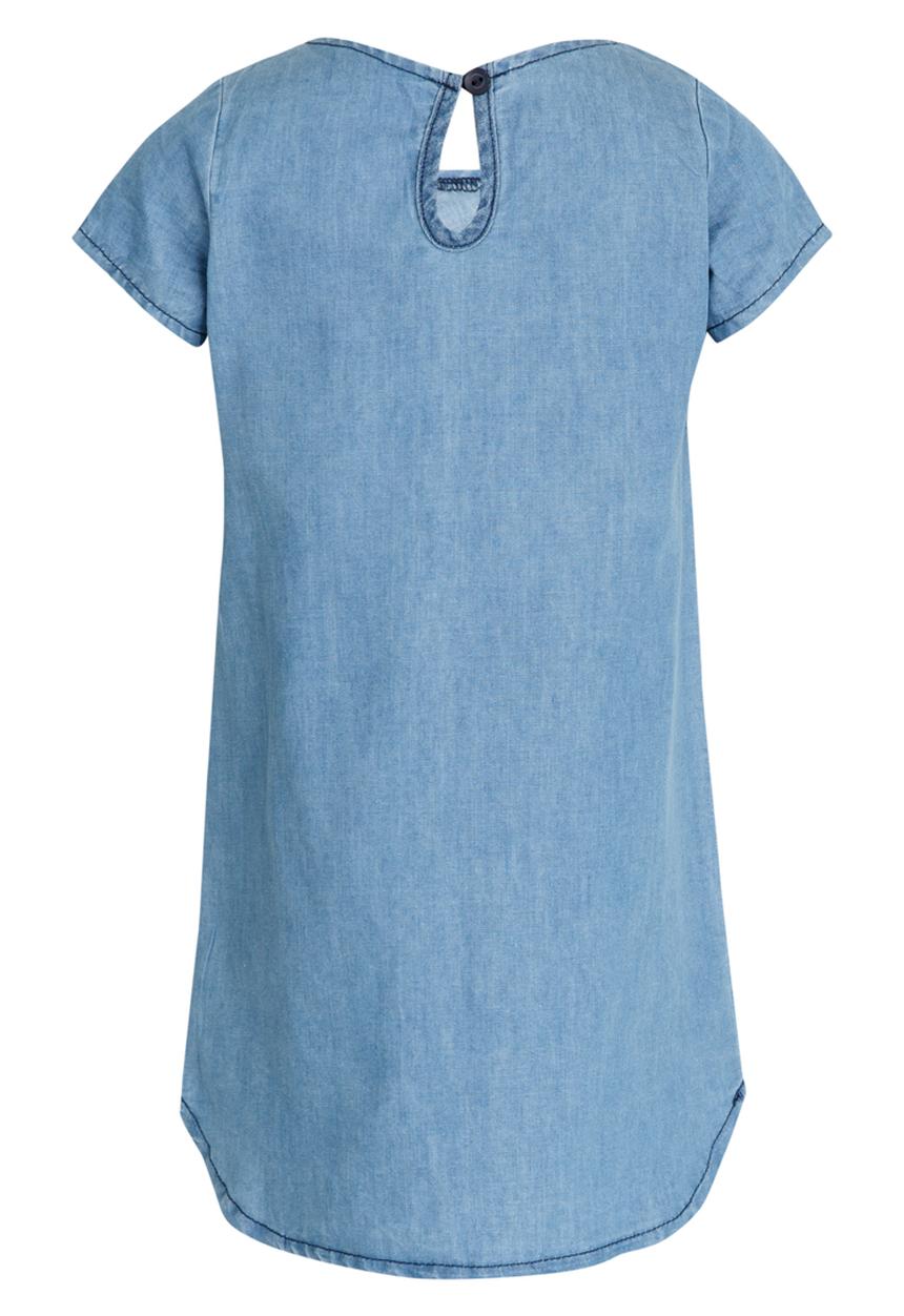 Twin Clothing - Babydoll Denim Dress Mid Blue