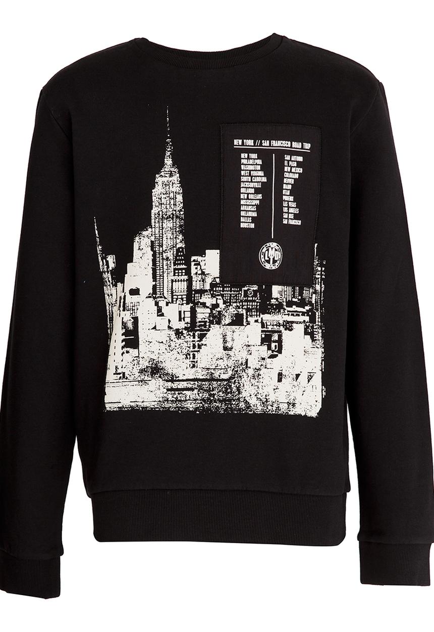 Name It - Printed Sweat Top Black