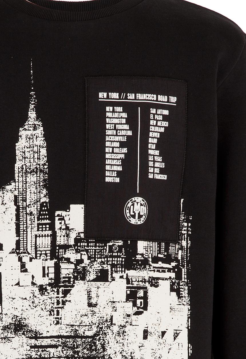 Name It - Printed Sweat Top Black