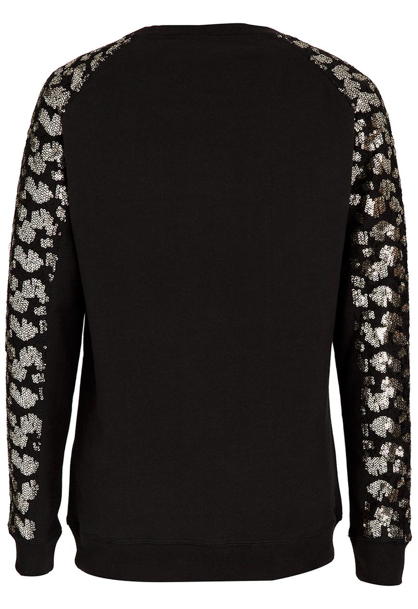 Name It - Sequin Sweat Top Black