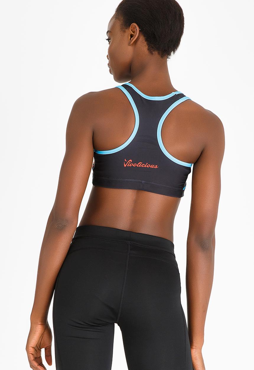 Vivolicious - Sugarbird Intensity Sportsbra Black and Blue
