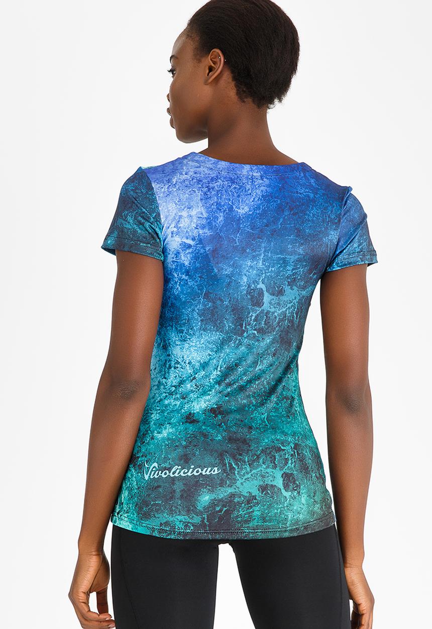 Vivolicious - Follow Your Dreams Pro Cool V-neck Tee Blue