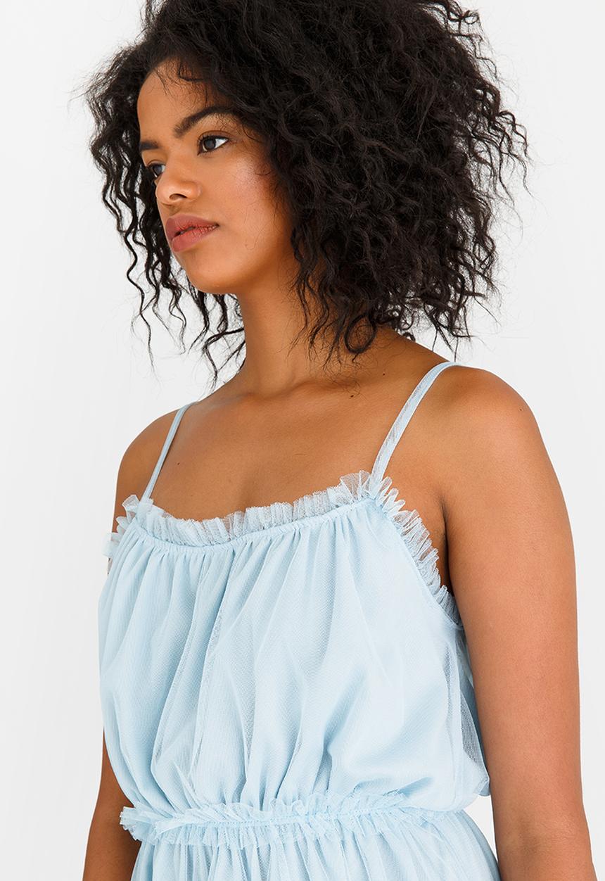 STYLE REPUBLIC - Mesh Tier Cami Pale Blue