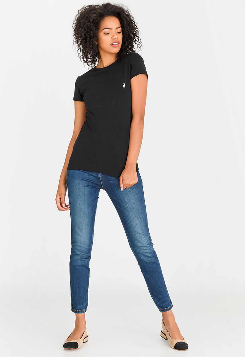 POLO - Allie Short Sleeve Pony Tee Black