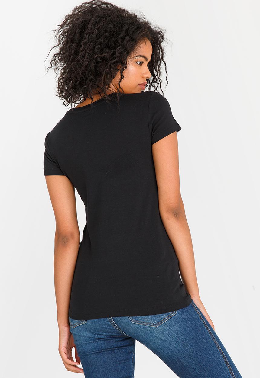POLO - Allie Short Sleeve Pony Tee Black
