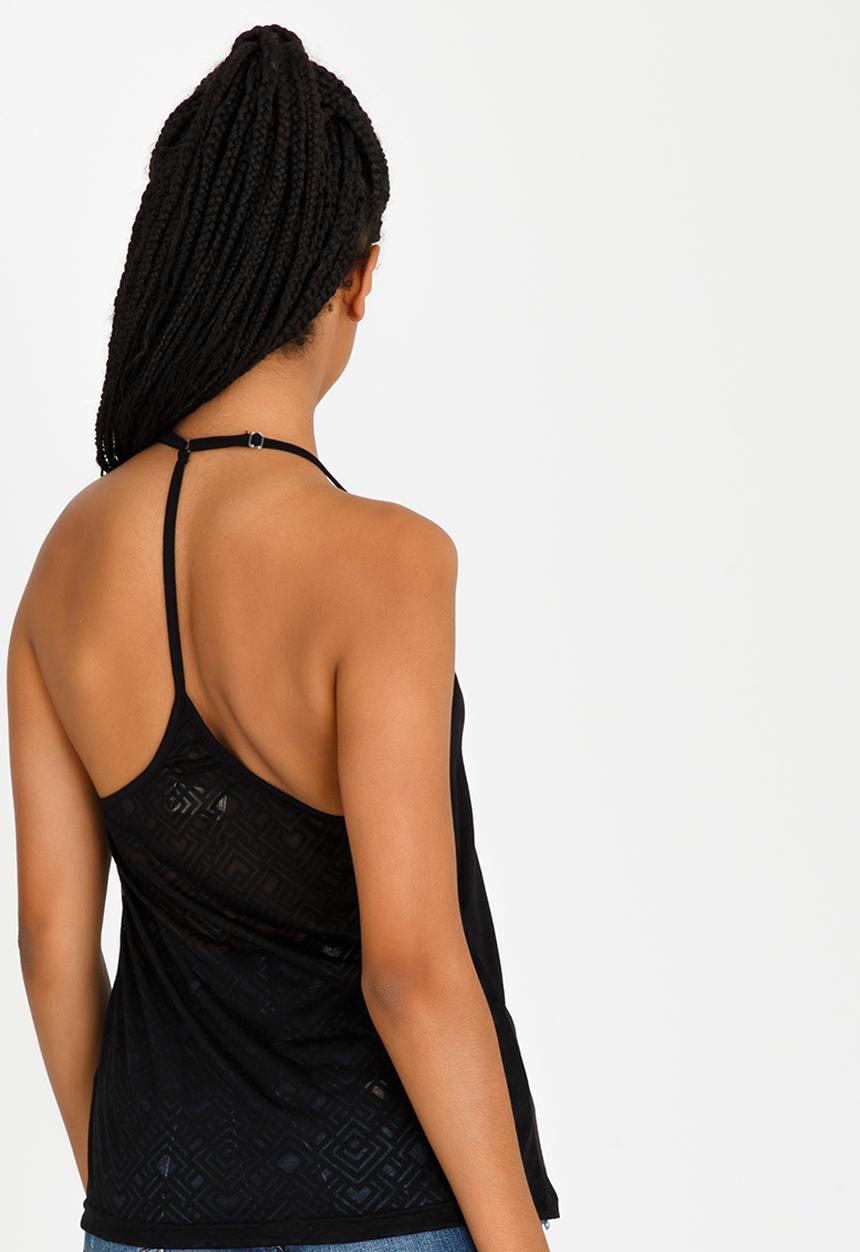 Lizzy - Aira Styled Strappy Vest Black