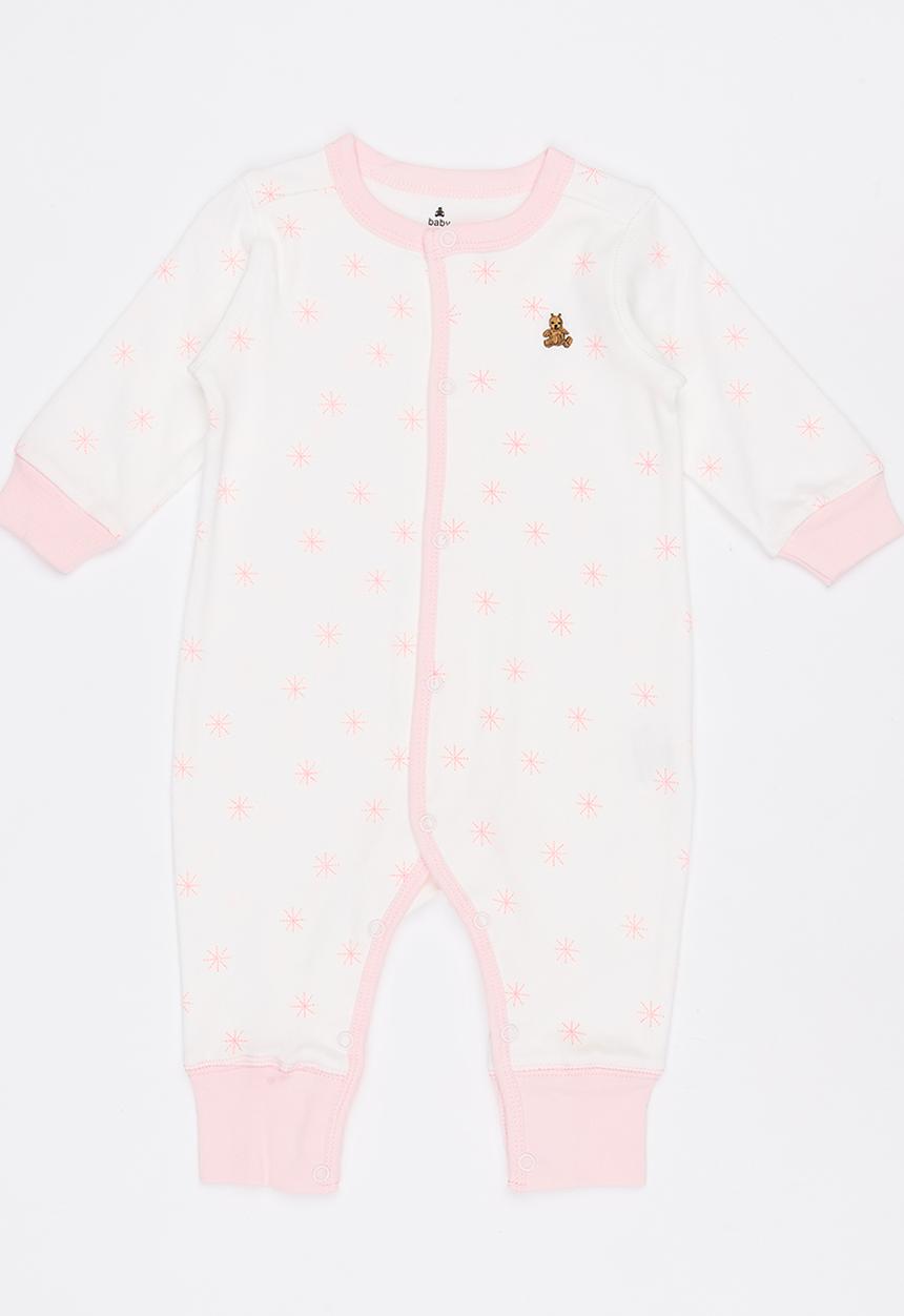 Pop Candy - Printed Sleepsuit White