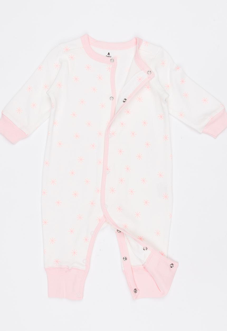 Pop Candy - Printed Sleepsuit White