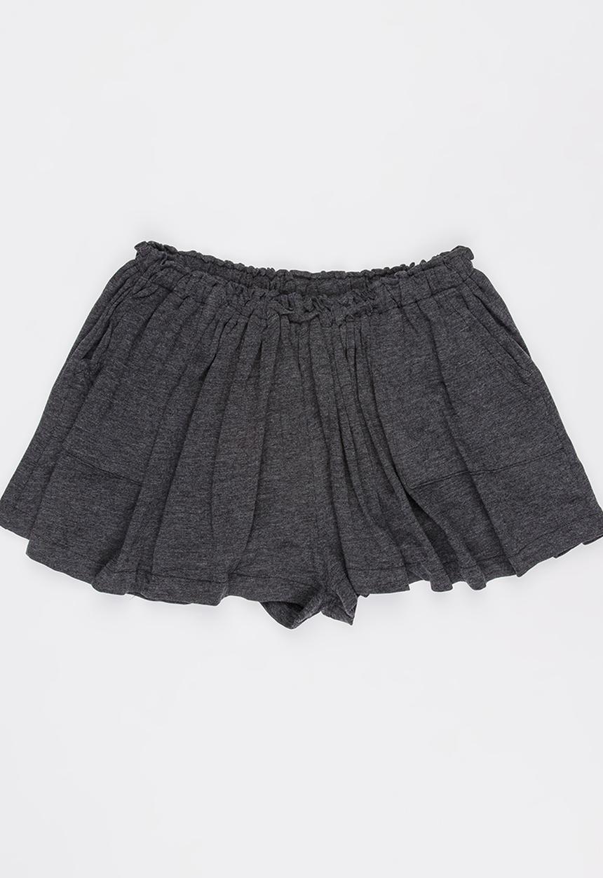Name It - Gathered Wide Leg Shorts Grey