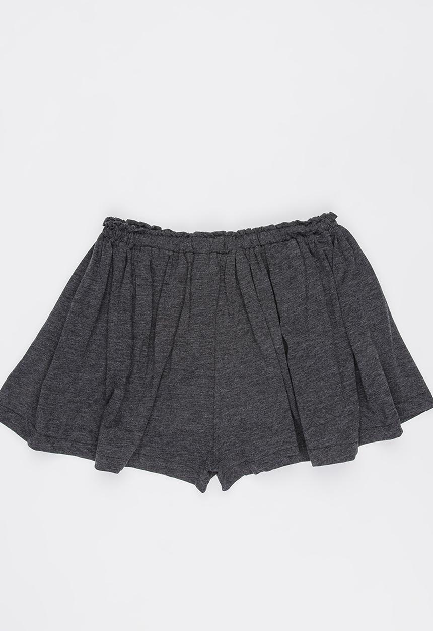 Name It - Gathered Wide Leg Shorts Grey