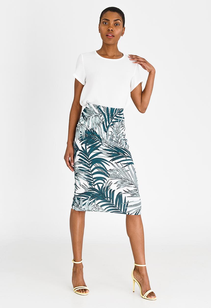 edit - High Waist Pencil Skirt Multi-colour